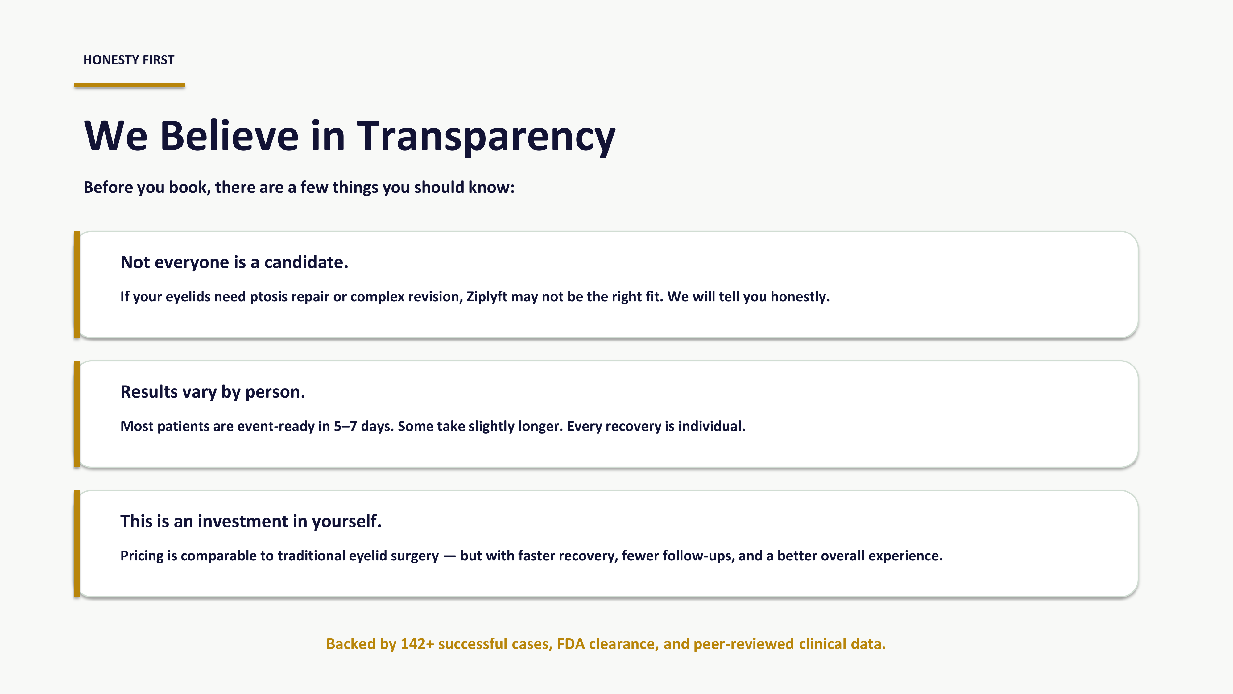 Ziplyft slide 8 — Rapid, Beautiful Healing