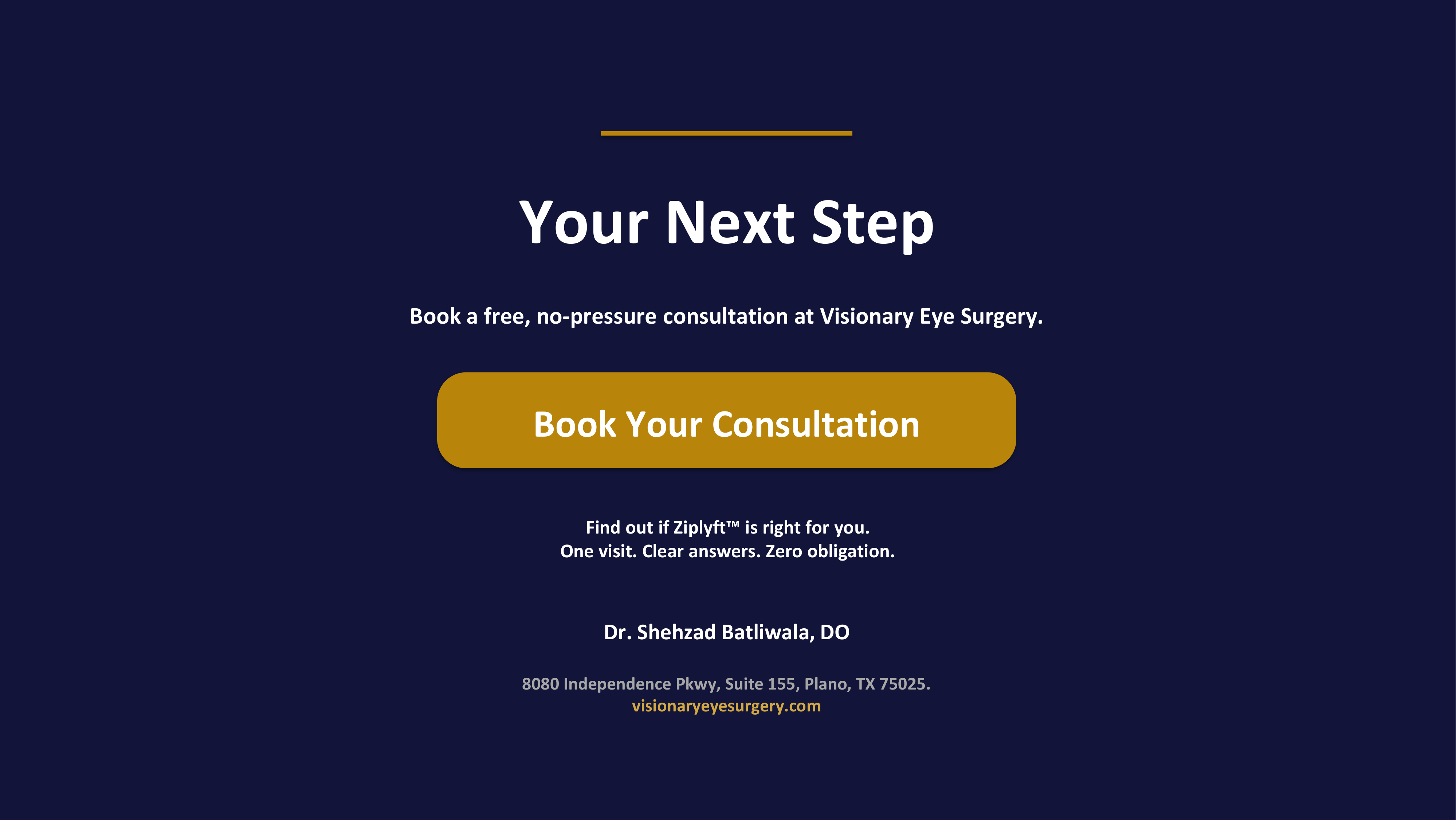 Ziplyft slide 9 — Your Next Step